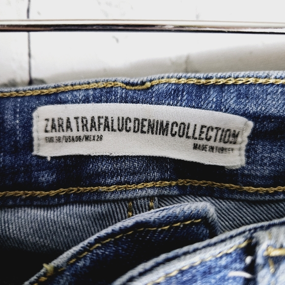 ZARA | skinny high waist stretch distressed jeans - Picture 7 of 8